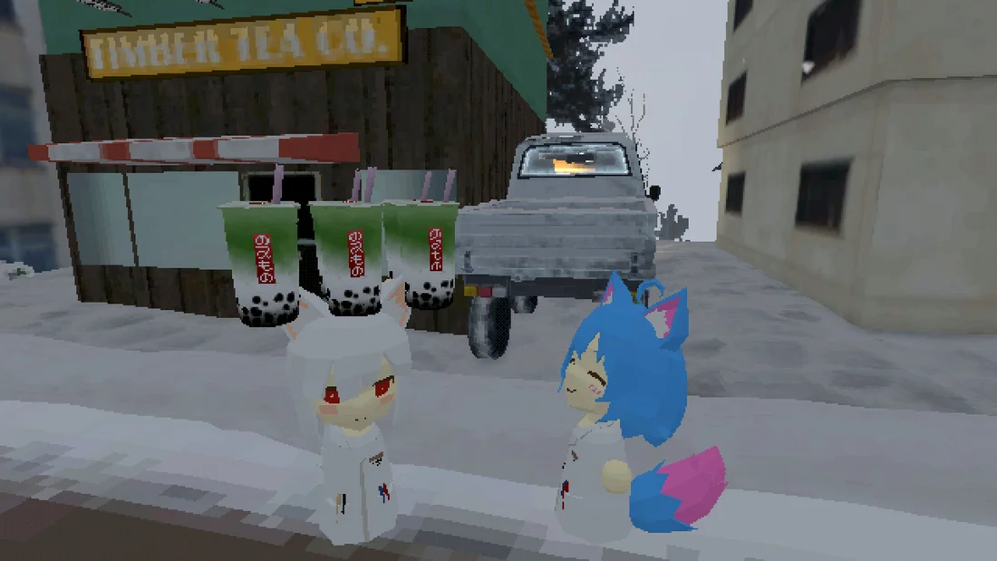 Carrying a boba delivery in Roadside Odyssey.