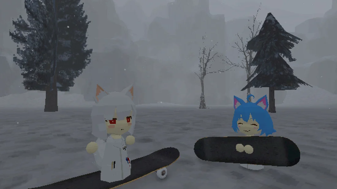 Players on skateboards in Roadside Odyssey.